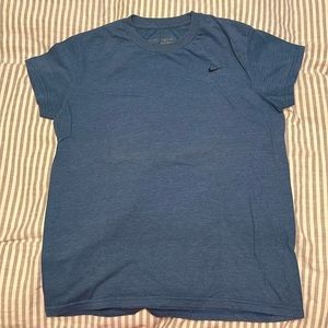 Blue Nike Short Sleeve Athletic Shirt